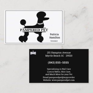 Tarjeta De Visita Mascota de canapé Groomer/ Vet