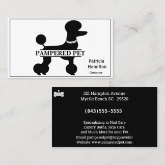 Tarjeta De Visita Mascota de canapé Groomer/ Vet
