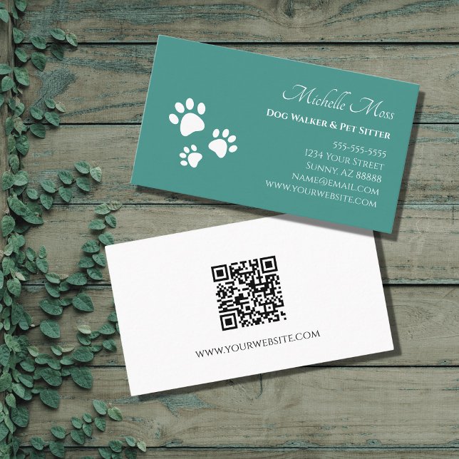 Tarjeta De Visita Mascota de código QR Impresiones de sección verde  (Subido por el creador)