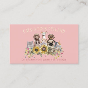 Tarjeta De Visita Mascota de crecimiento de gato para perros de gira
