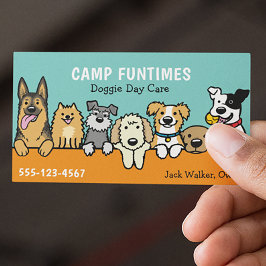 Tarjeta De Visita Mascota de Dog Sitter sentado Personalizado Cute P