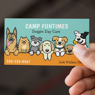 Tarjeta De Visita Mascota de Dog Sitter sentado Personalizado Cute P