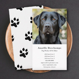 Tarjeta De Visita Mascota de Dog Walker Personalizado de Sitter Foto