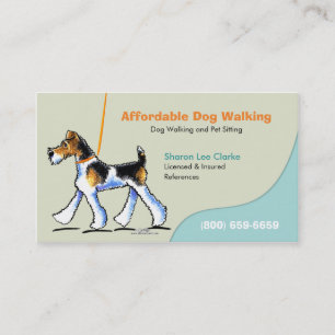 Tarjeta De Visita Mascota de Dog Walker WFT
