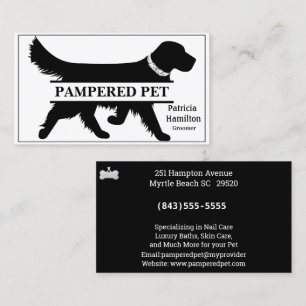 Tarjeta De Visita Mascota de Golden Retriever Groomer/ Vet