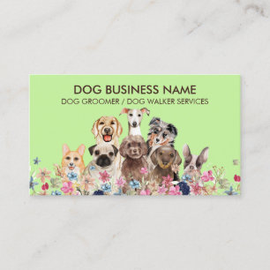 Tarjeta De Visita Mascota de la tienda Green Dog grooming