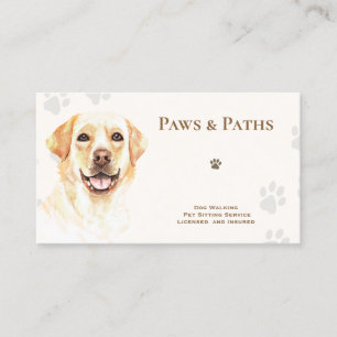 Tarjeta De Visita Mascota de Labrador Recuperador Perro Walker Senta