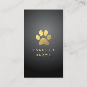 Tarjeta de visita Mascota de lujo - Diseño Gold Pa