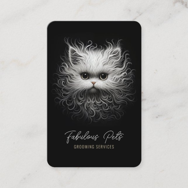 Tarjeta De Visita Mascota de mascota Grooming Services - Sitter (Anverso)