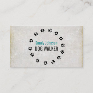 Tarjeta De Visita Mascota de paseos de perros Servicios de sentados 
