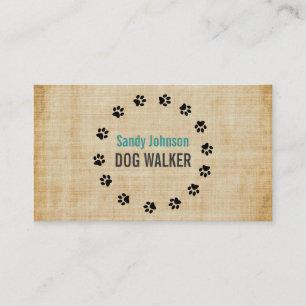 Tarjeta De Visita Mascota de paseos de perros Servicios de sentados 