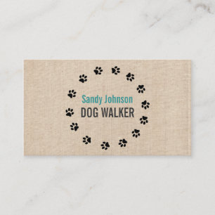 Tarjeta De Visita Mascota de paseos de perros Servicios de sentados