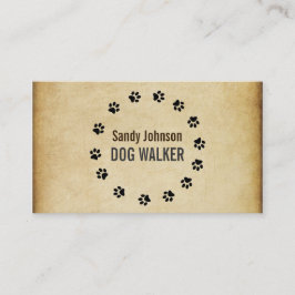 Tarjeta De Visita Mascota de paseos de perros Servicios de sentados 
