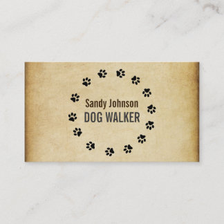 Tarjeta De Visita Mascota de paseos de perros Servicios de sentados 