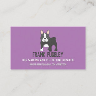 Tarjeta De Visita Mascota de paseos de perros Servicios de sentados 