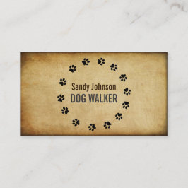 Tarjeta De Visita Mascota de paseos de perros Servicios de sentados 