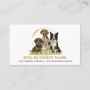 Tarjeta De Visita Mascota de perro Sitter Embarque Groomer Walker Wa