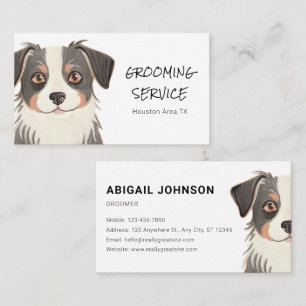 Tarjeta De Visita Mascota de personalizable Grooming con diseño de p