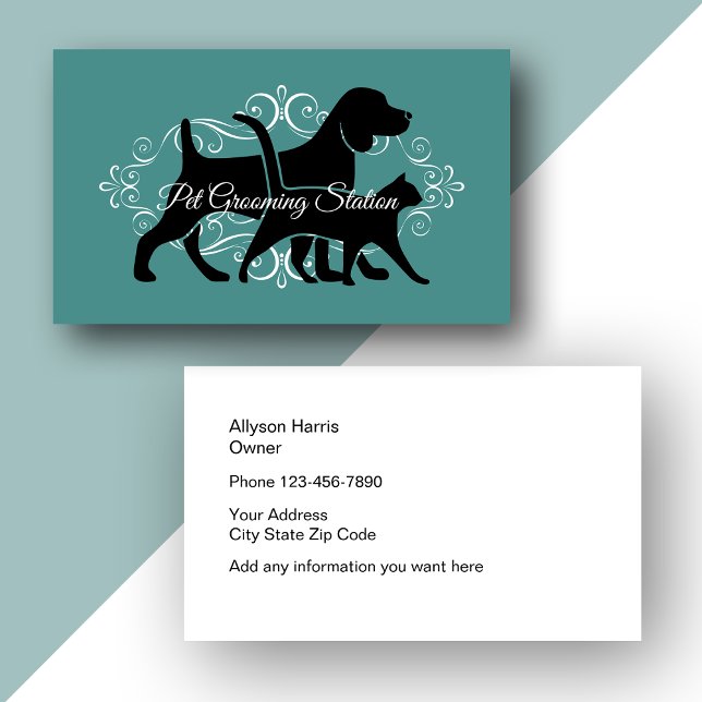 Tarjeta De Visita Mascota elegante Grooming (Subido por el creador)
