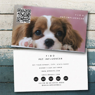 Tarjeta De Visita Mascota fotográfico Influencia de perro en los med