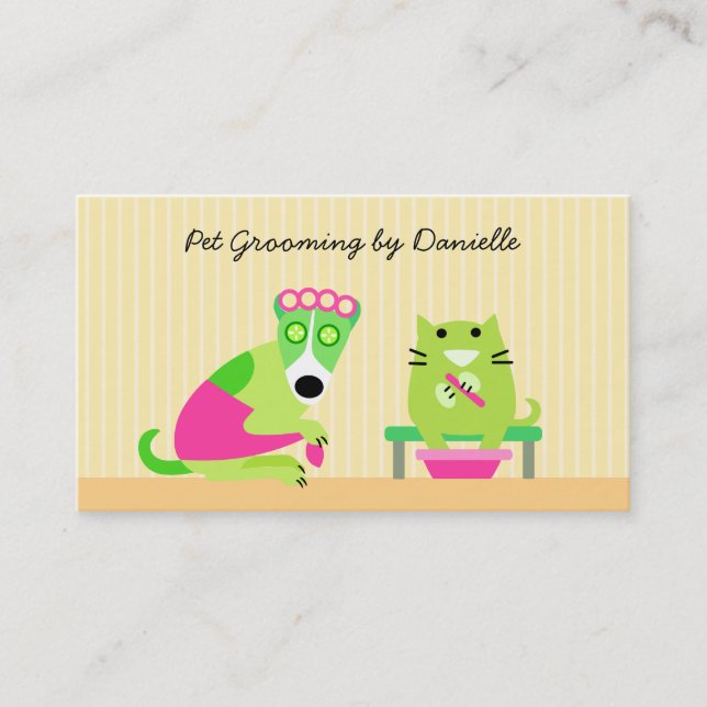 Tarjeta De Visita Mascota Groomer (Anverso)