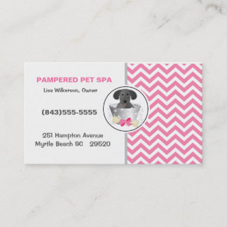 Tarjeta de visita mascota Groomer