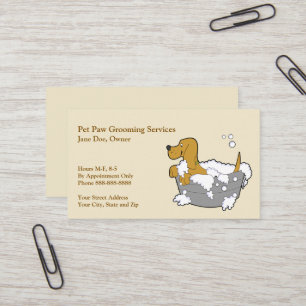 Tarjeta de visita mascota Groomer