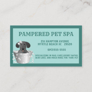 Tarjeta de visita mascota Groomer
