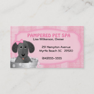 Tarjeta de visita mascota Groomer