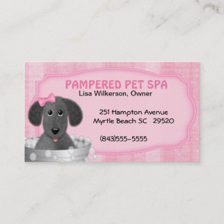 Tarjeta de visita mascota Groomer
