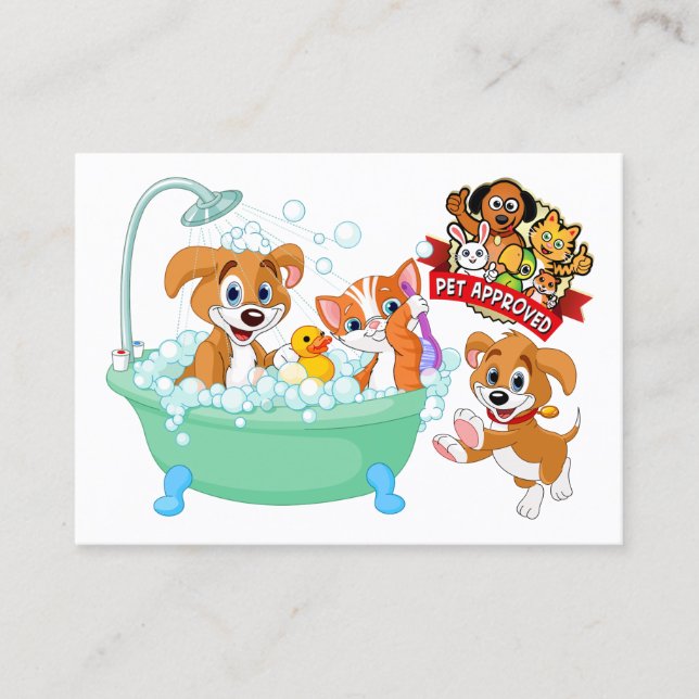 Tarjeta De Visita Mascota Groomer (Anverso)