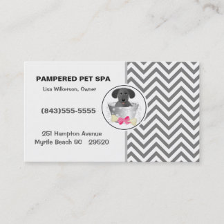 Tarjeta de visita mascota Groomer