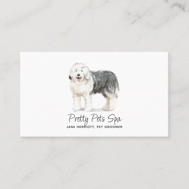 Tarjeta De Visita Mascota Groomer Dog Spa (Anverso)