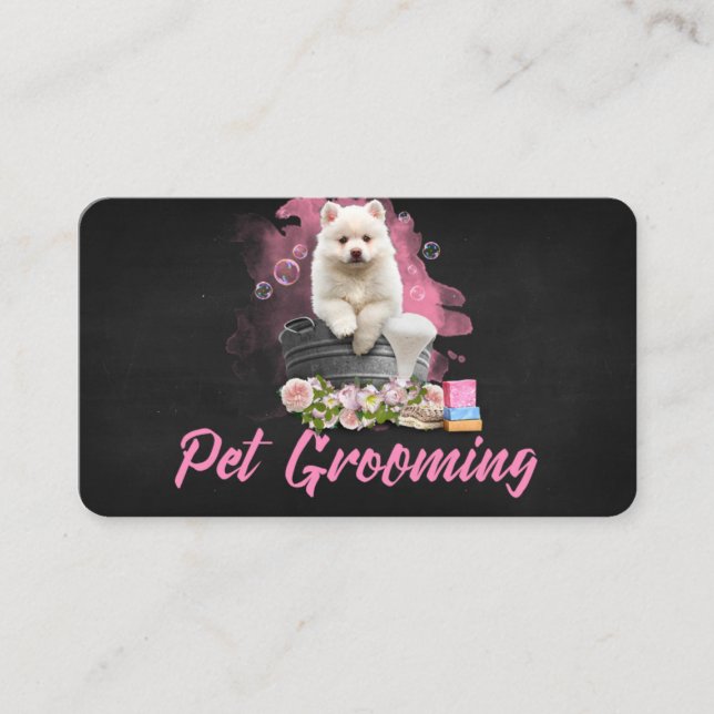 Tarjeta De Visita Mascota Grooming (Anverso)