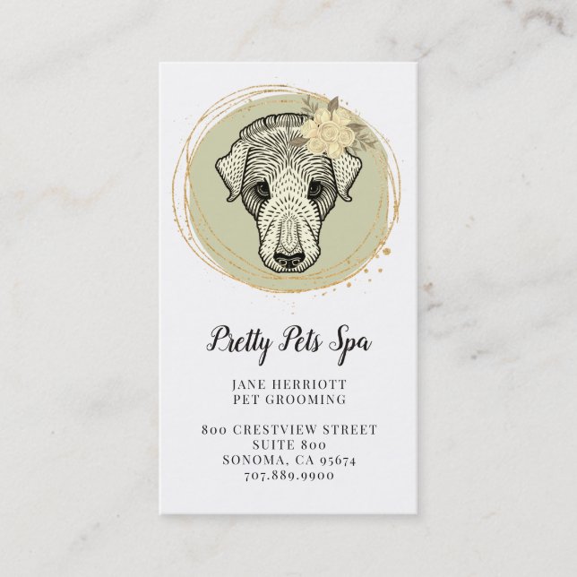 Tarjeta De Visita Mascota Grooming (Anverso)
