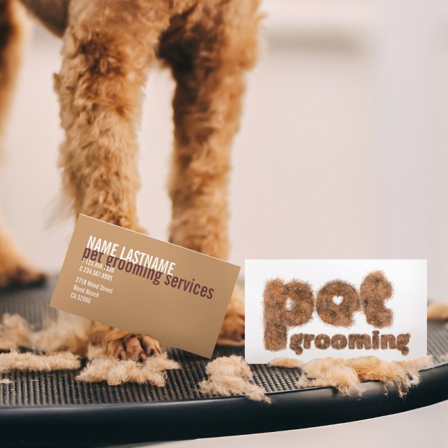Tarjeta De Visita Mascota Grooming Fun Fur Personalizado moderno Tar (Subido por el creador)