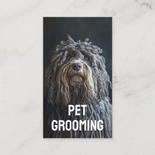 Tarjeta De Visita Mascota Grooming Salón Boutique Bergamasco Sheepdo