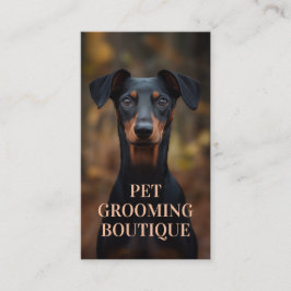 Tarjeta De Visita Mascota Grooming Salon Boutique German Pinsch Retr