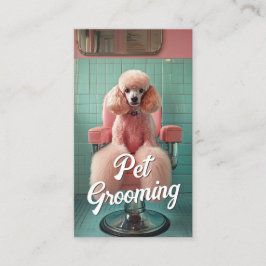 Tarjeta De Visita Mascota Grooming Salon Care Boutique Poodle Retrat