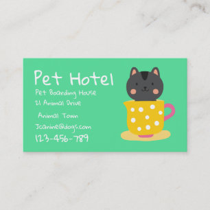 Tarjeta De Visita Mascota Hotel boarding kennel profesional