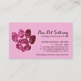 Tarjeta De Visita Mascota para cuidadora de gatos y perros elegante 