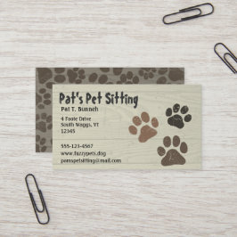 Tarjeta De Visita Mascota Paws Perro o Papel de gato Impresiones Mad