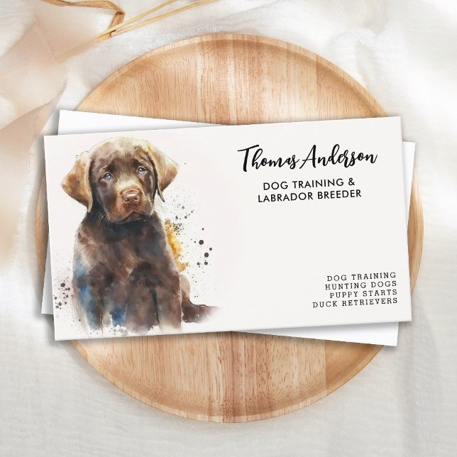 Tarjeta De Visita Mascota Perro Entrenador Labrador Recuperador Wate (Subido por el creador)