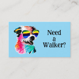 Tarjeta De Visita Mascota Profesional Perro Colorido Lindo