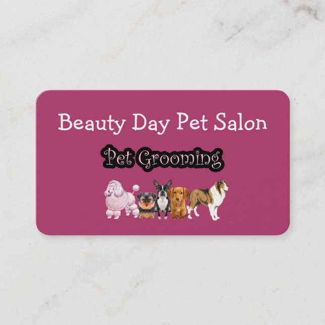 Tarjeta De Visita Mascota que prepara Businesscards moderno (Anverso)