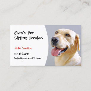 Tarjeta De Visita Mascota que sienta al profesional lindo del perro