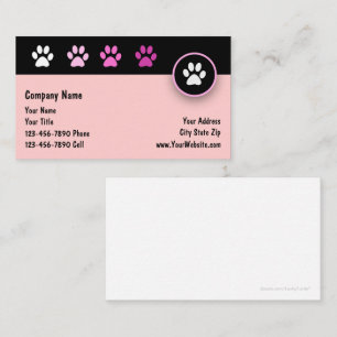 Tarjeta De Visita Mascota Services Diseño de Paw Moderno
