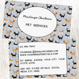 Tarjeta De Visita Mascota Servicios Cavalier King Charles Spaniel