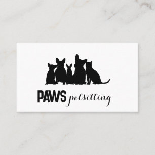 Tarjeta De Visita Mascota Silhouette Petsit