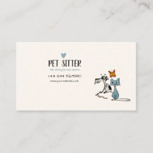 Tarjeta de visita mascota Sitter